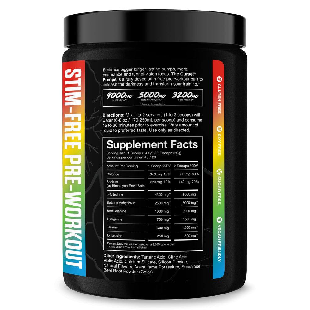 JNX Sports The Curse! Pump serving scoop shows precise pre-workout dosing.