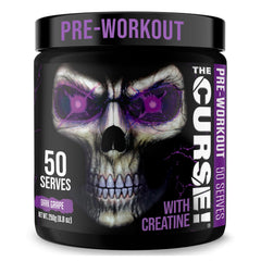 JNX SPORTS The Curse dark grape bottle ready for energetic workouts.