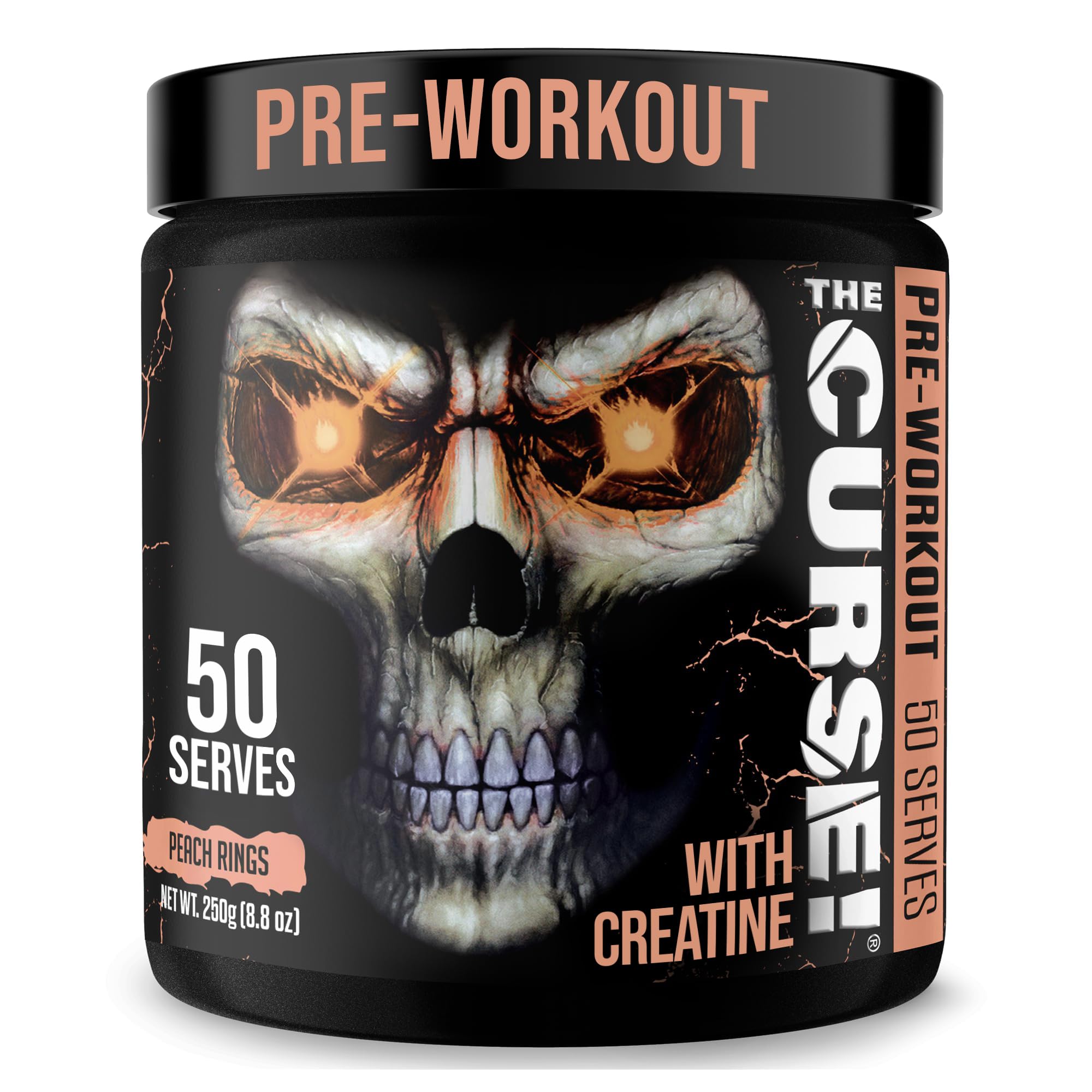 The Curse Peach Rings bottle ready for high-energy training sessions by athletes