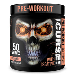 The Curse Peach Rings bottle ready for high-energy training sessions by athletes
