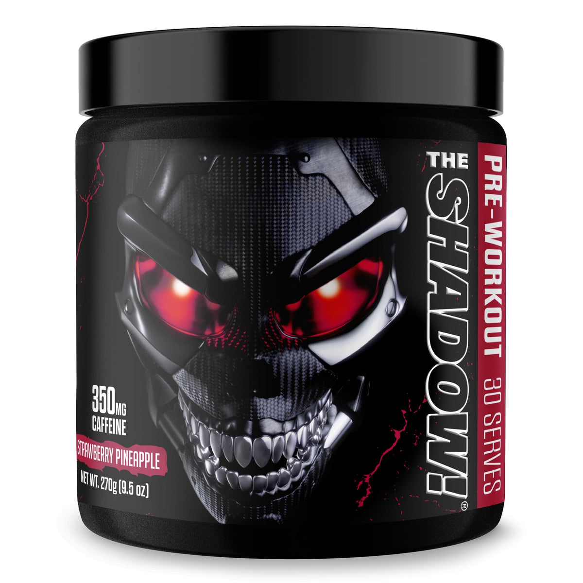JNX SPORTS The Shadow bottle with Strawberry Pineapple flavor for a powerful workout energy boost