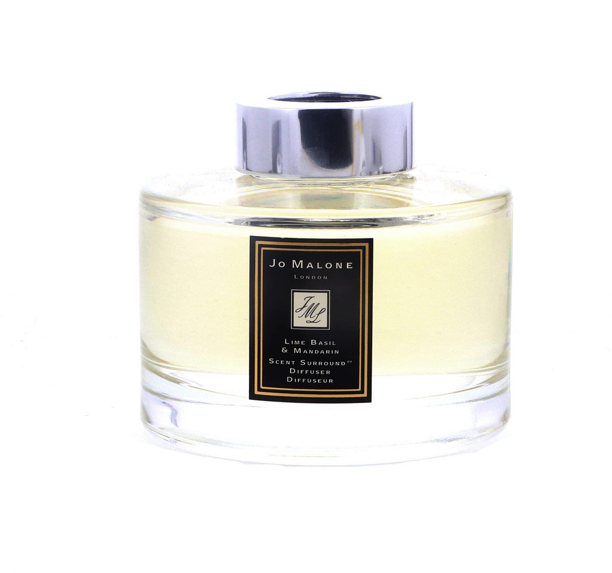 Jo Malone Lime Basil & Mandarin diffuser bottle, no color, delivering bright citrus notes.