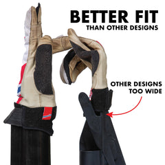 JobSite glove dryer attachment demonstrates compatibility with snow, leather, and neoprene gloves.
