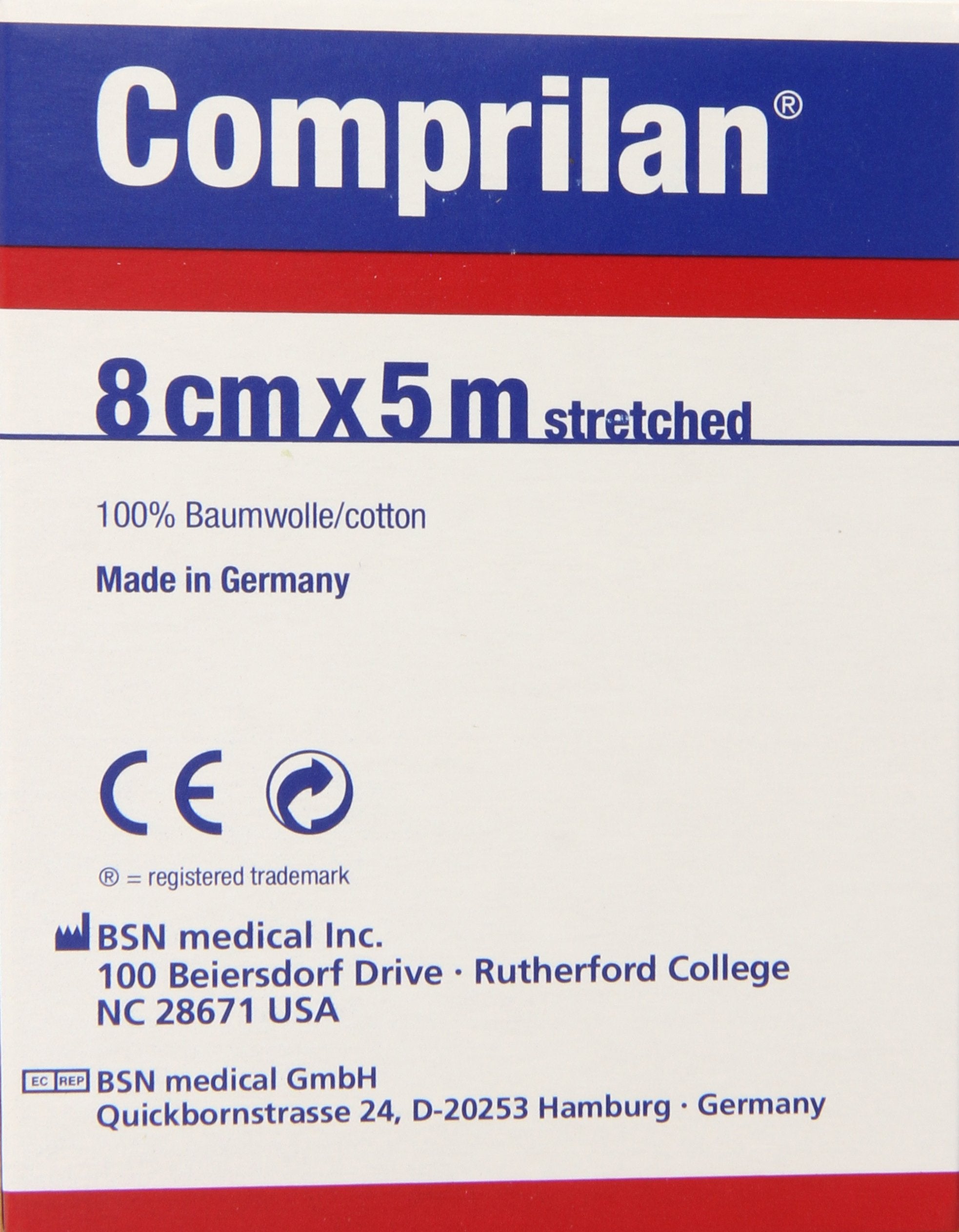 Jobst Comprilan short stretch bandage shows 8 cm width for comfortable daily compression