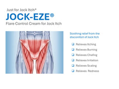 JOCK-EZE Flare Control Cream jar 0.5oz with clean packaging.