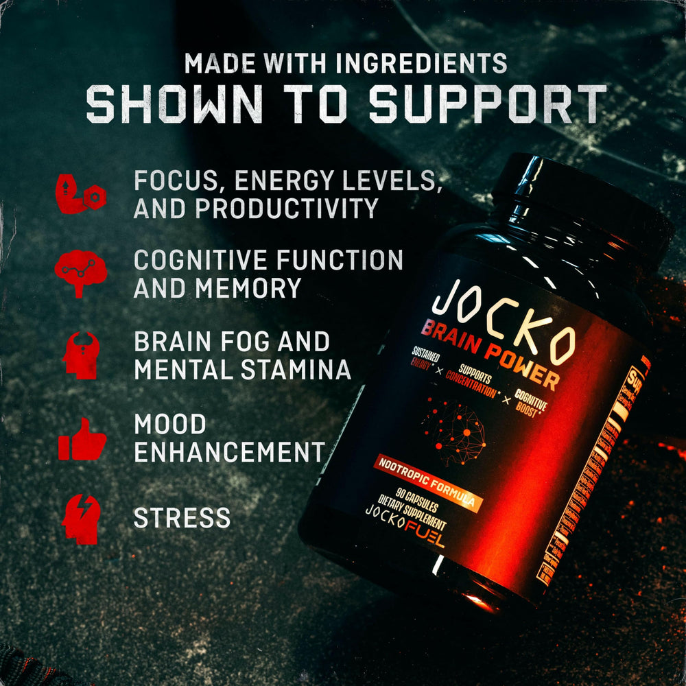 Ingredients panel of Brain Power illustrating key compounds for cognition