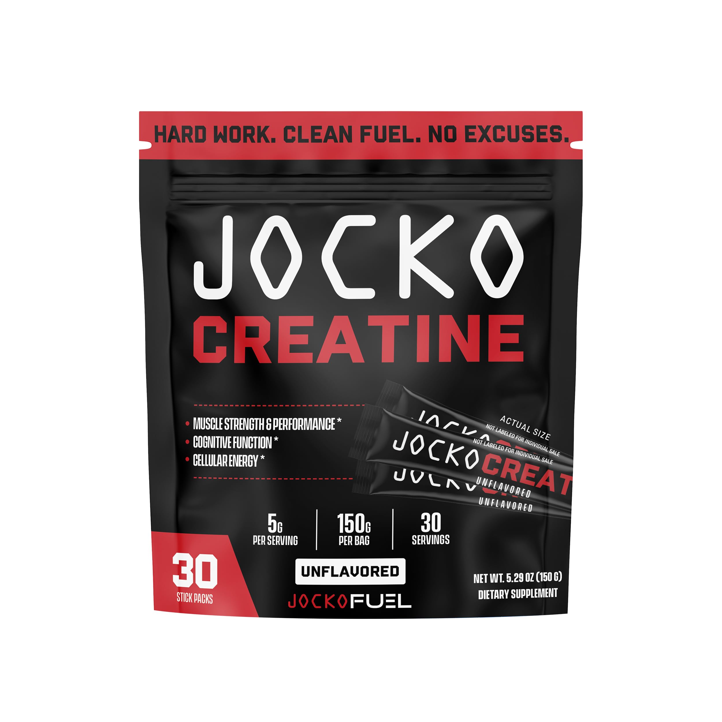 Jocko Fuel Creatine Stick Pack on table ready for workouts.