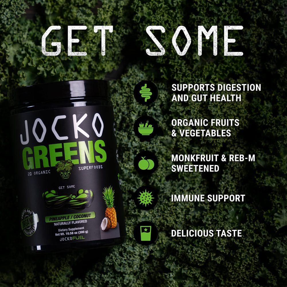 Pina Colada flavor of Jocko Fuel Daily Greens delivers tropical taste