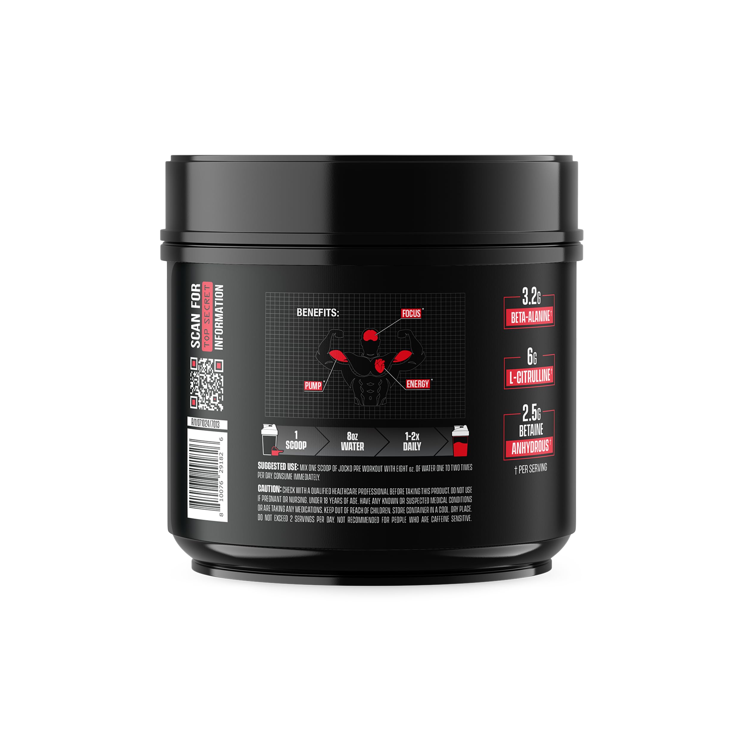 Fruit Punch serving of Jocko Fuel pre-workout highlighting flavor and pump potential