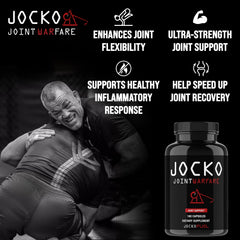 Jocko Fuel glucosamine MSM capsules supporting joint comfort and range of motion.