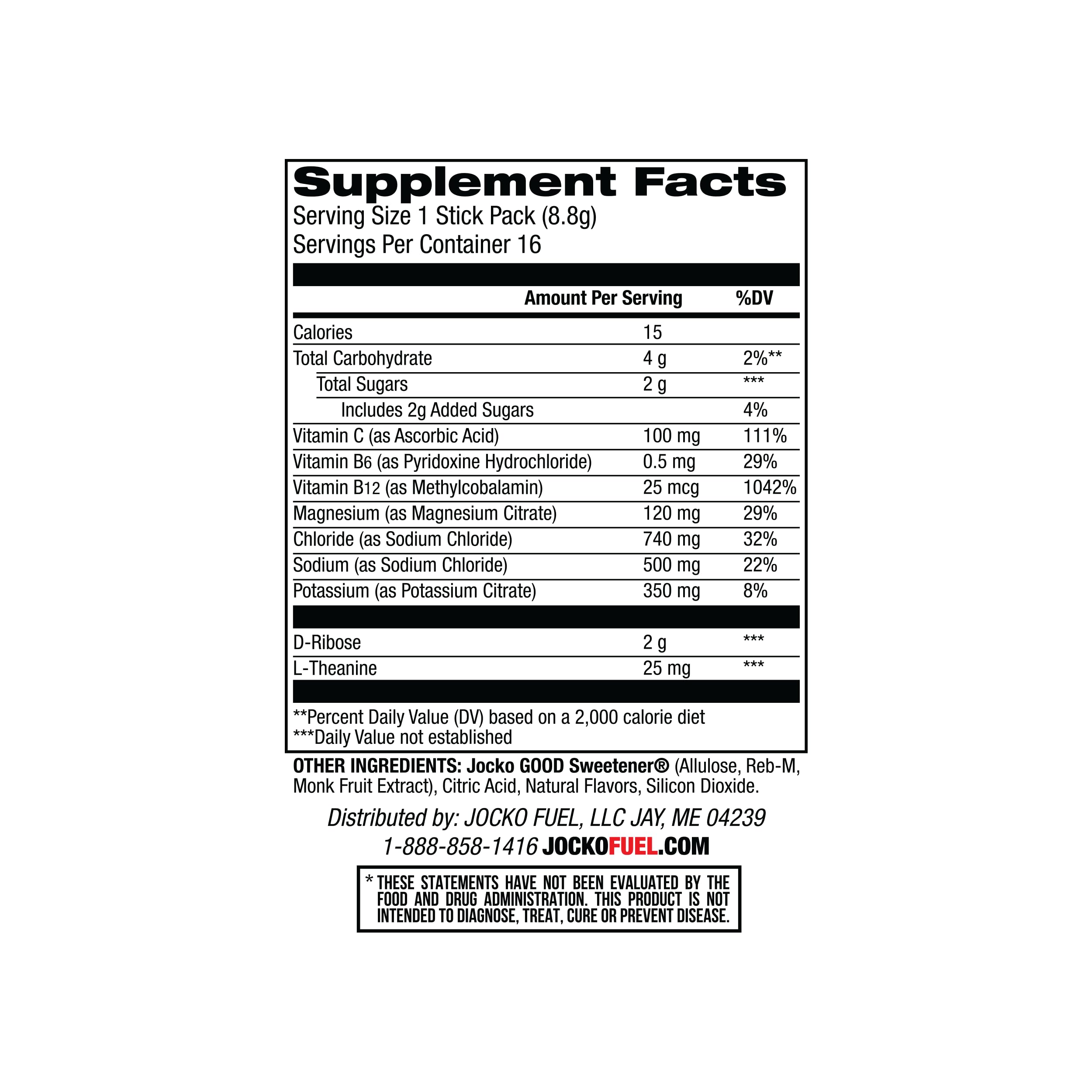 Jocko Fuel Hydrate packets poured into water for a refreshing drink.