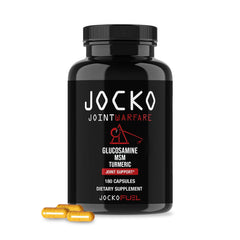 Jocko Fuel joint support bottle with capsules for improved mobility.