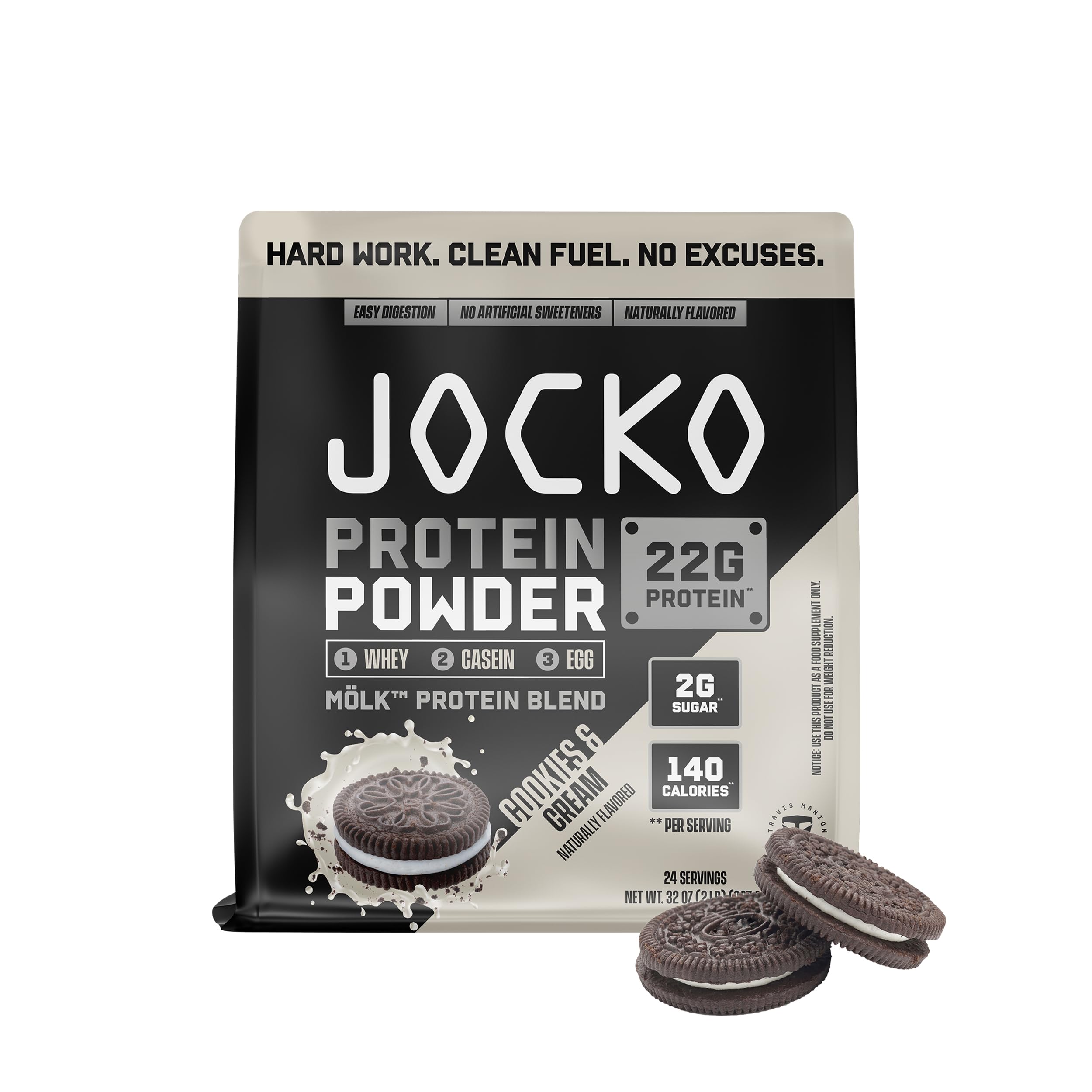 Jocko Fuel Molk cookies cream bag ideal for post workout recovery