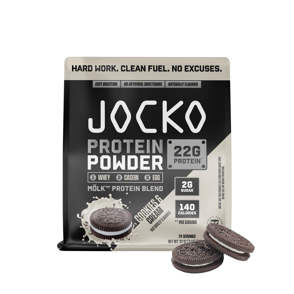 Jocko Fuel Molk cookies cream bag ideal for post workout recovery