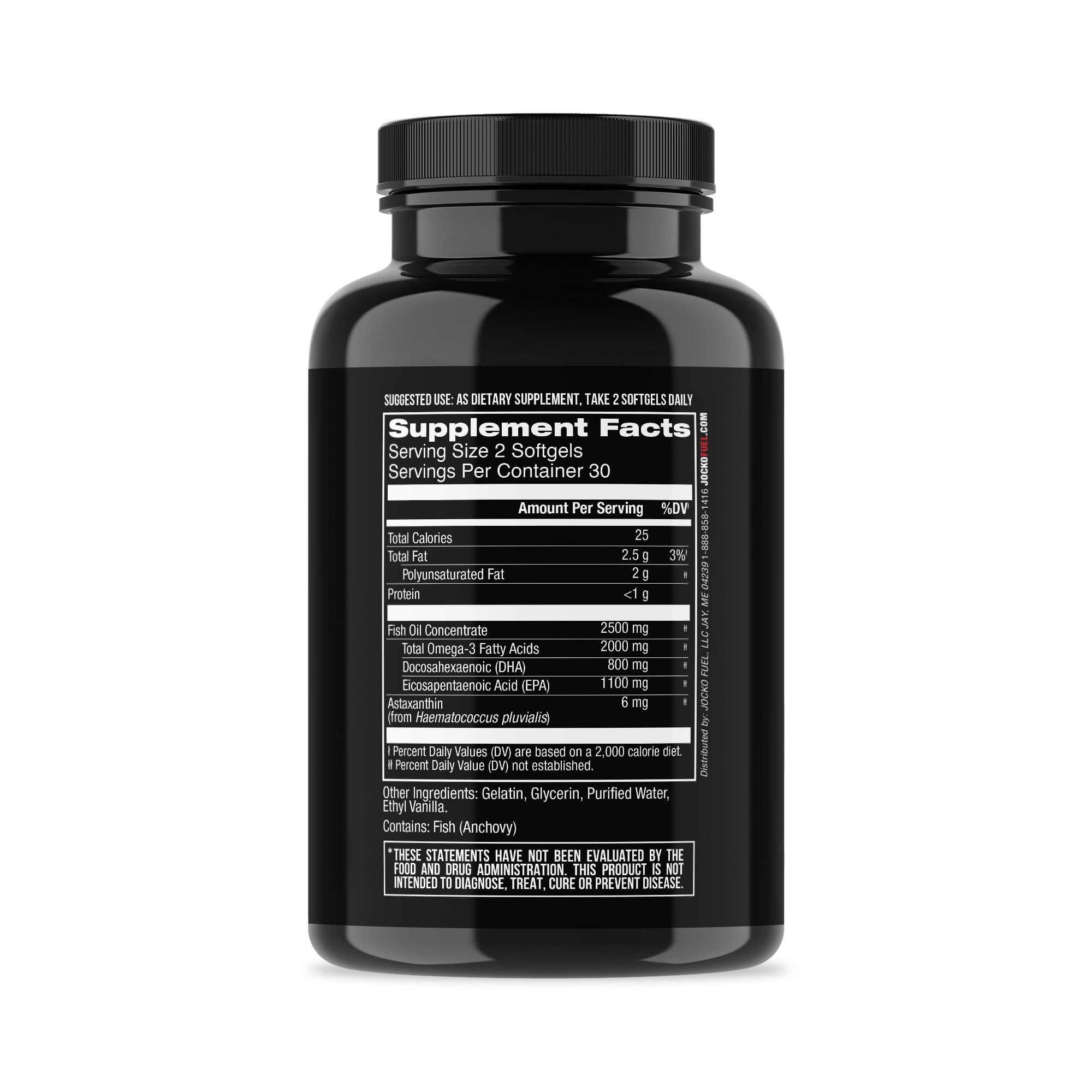 Jocko Fuel Omega-3 freshness seal and batch code close-up.