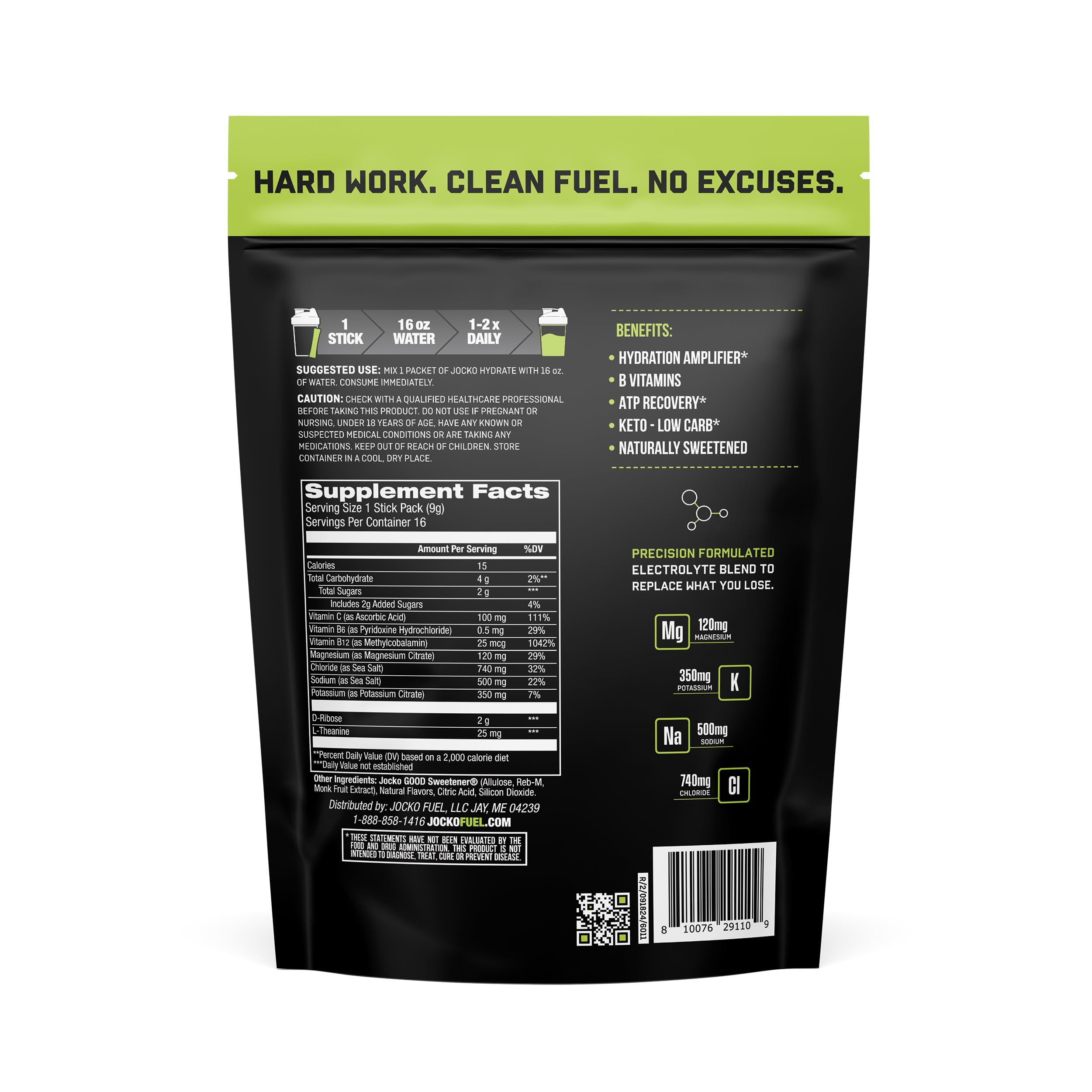 Jocko Fuel Lemon Lime packets for on-the-go hydration and refuel
