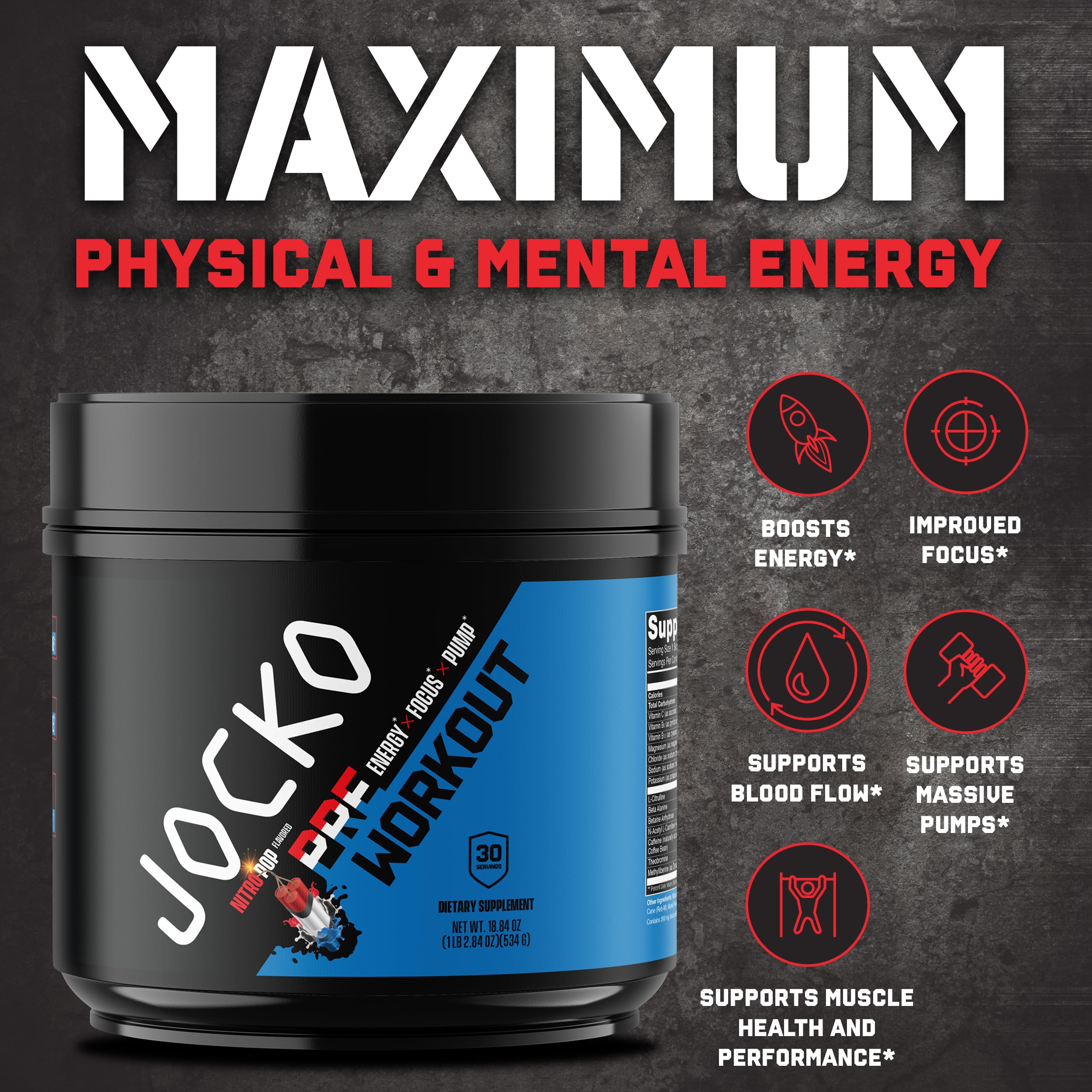 Jocko Fuel Pre Workout scoop demonstrates easy pre-workout dosing