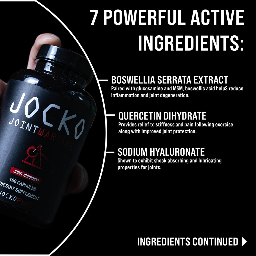 Jocko Fuel sea cucumber extract highlighting cartilage health support.