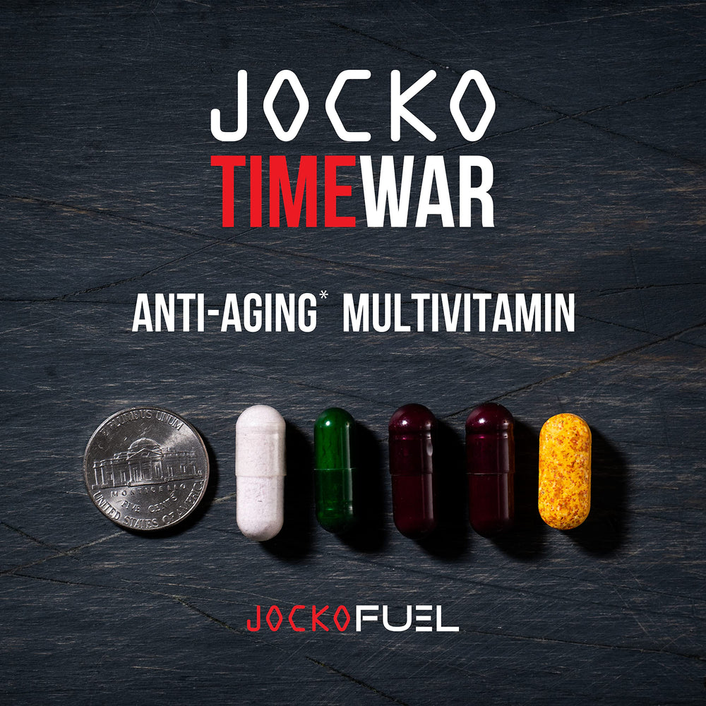 Jocko Fuel Time War easy open cap highlights user-friendly daily supplementation.