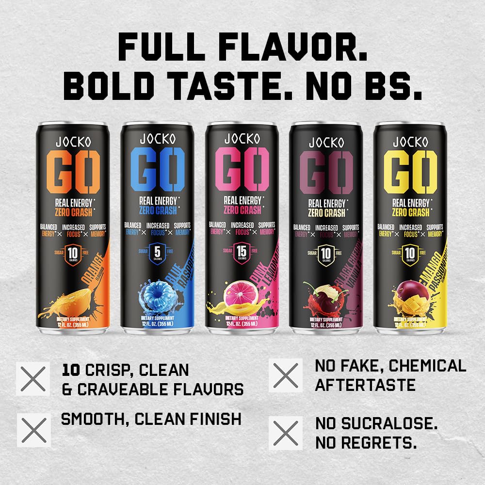 L-Theanine and magnesium components in Jocko GO for focused energy