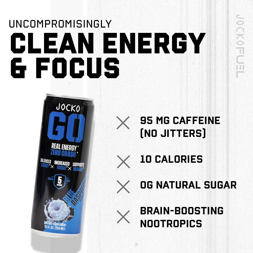 Jocko GO sugar-free formula emphasizes no sugar and no artificial additives