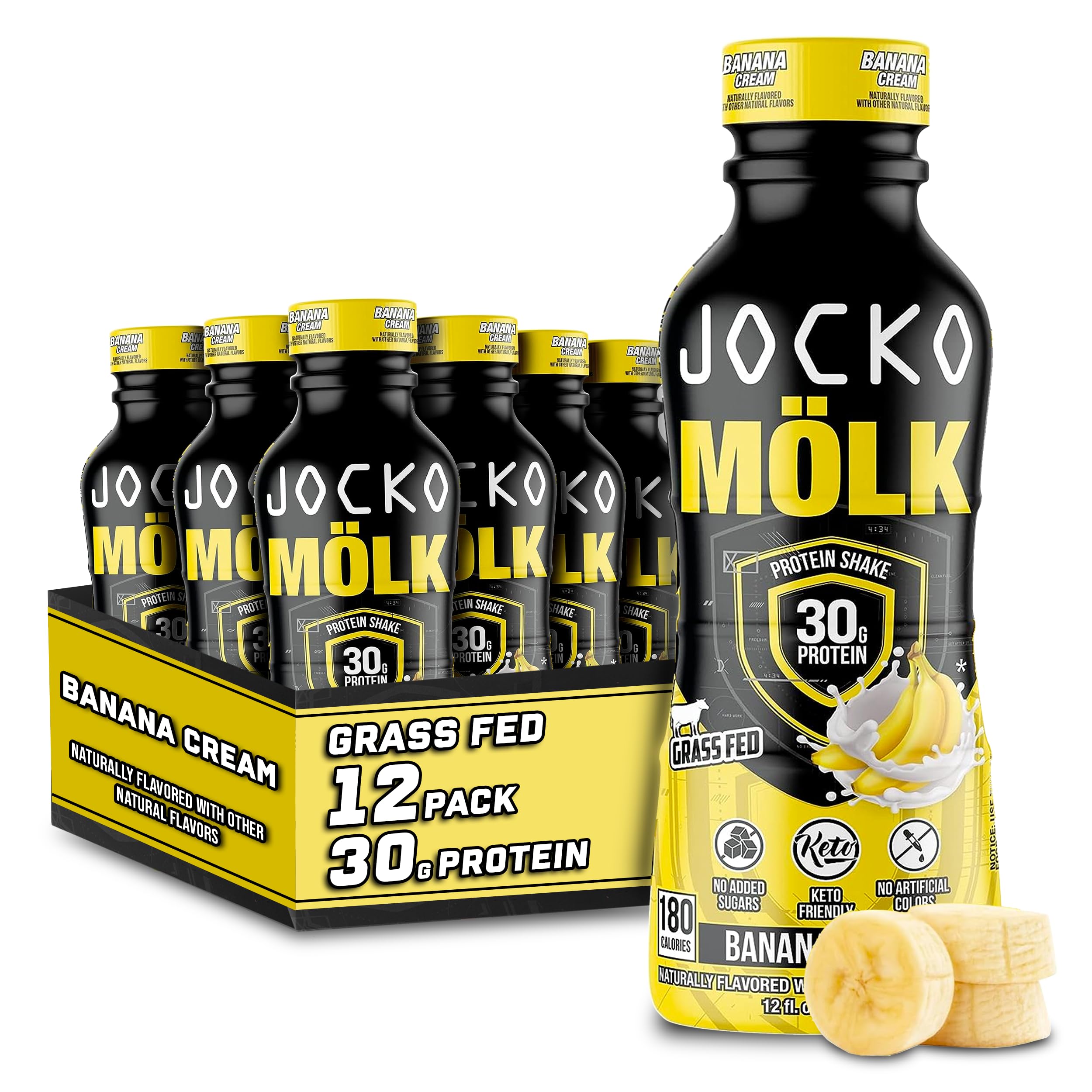 Jocko Mölk Banana Cream bottle for ready to drink protein on the go