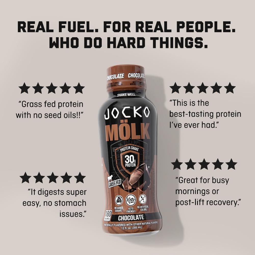 Sugar-free claim on Jocko Mölk Banana Cream highlighting keto‑friendly option