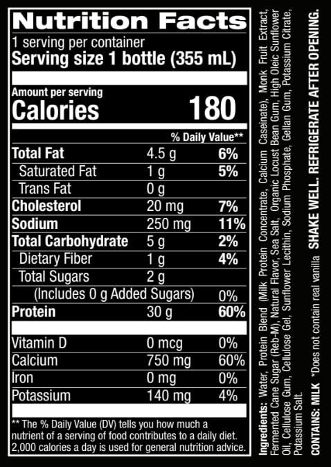 Jocko Mölk vanilla bottle close-up highlighting the label and high-quality protein.