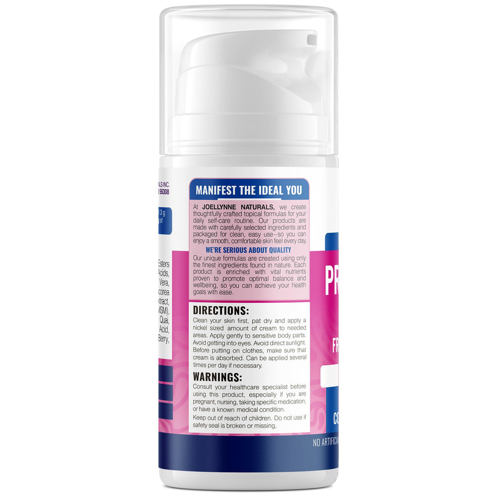 Joellyne Naturals airless pump delivering consistent micro-doses for daily tracking.