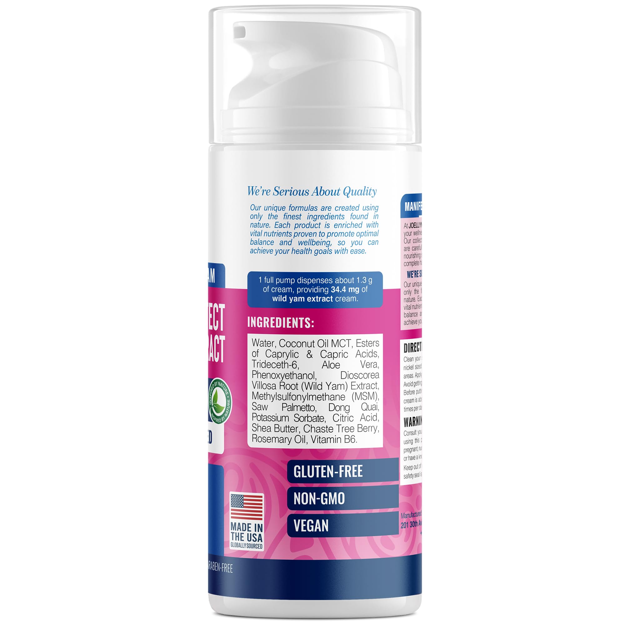 Soy-free, non-GMO ingredients in Joellyne Naturals cream