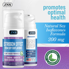 Joellyne Naturals jar of soy isoflavones and herbs for skin-friendly care