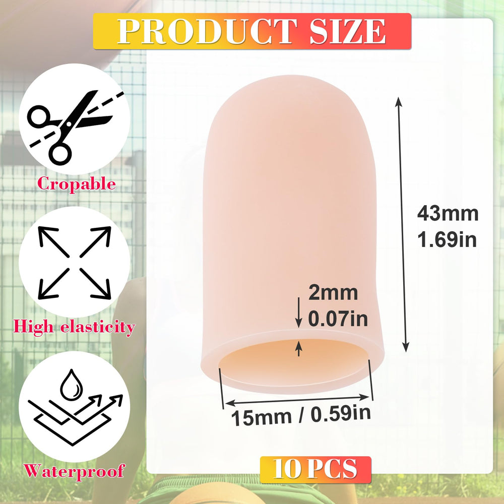 Close-up shows soft gel material delivering long-lasting comfort on fingers.