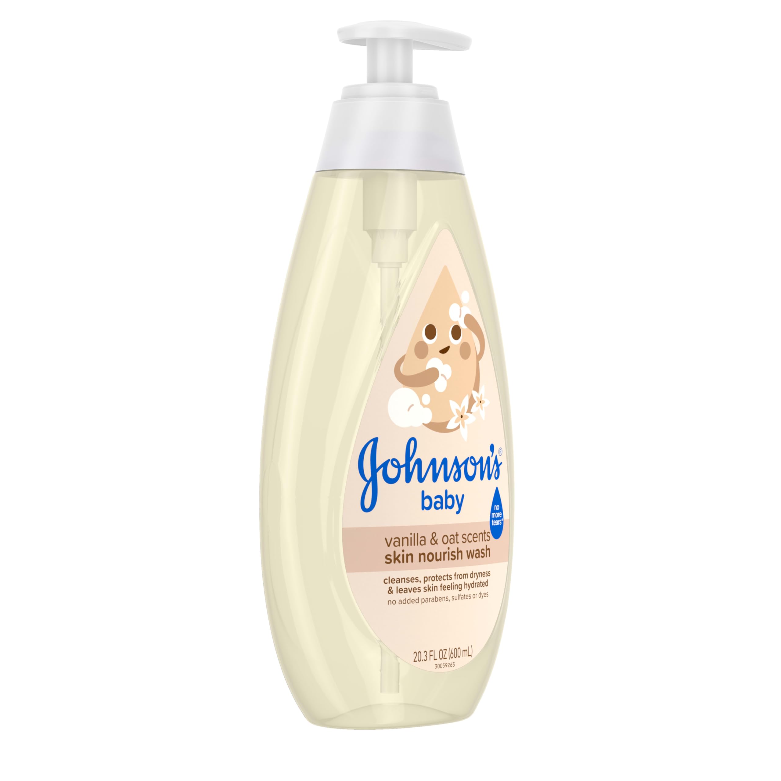 Johnson's Skin Nourish Baby Wash, aplicación manual para uso diario suave