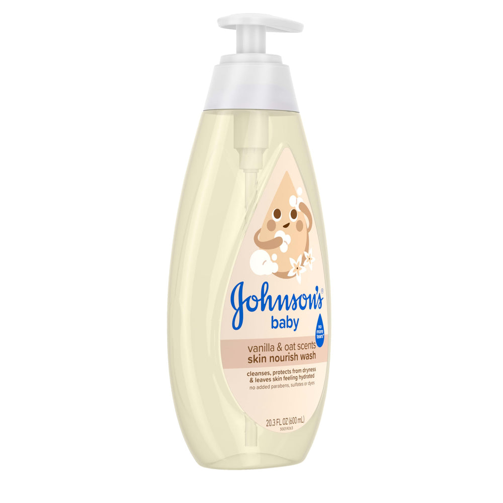 Johnson's Skin Nourish Baby Wash, aplicación manual para uso diario suave
