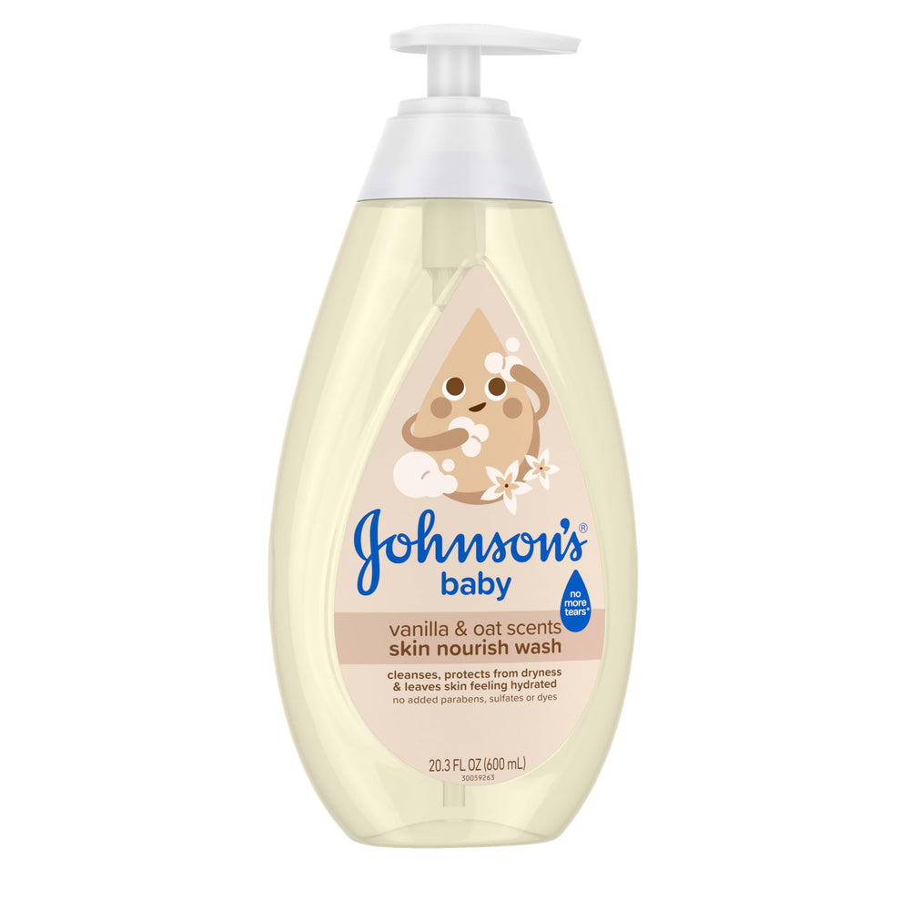 Johnson's Skin Nourish Baby Wash, textura cremosa que facilita el baño del bebé