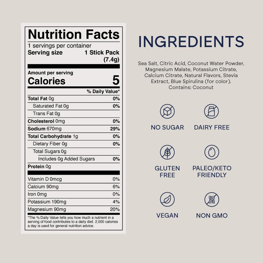 Vegan and keto-friendly HydroBelle hydration option with no sugar.