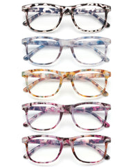 JOLISU 5-pack blue light blocking reading glasses for women offering screen-time comfort