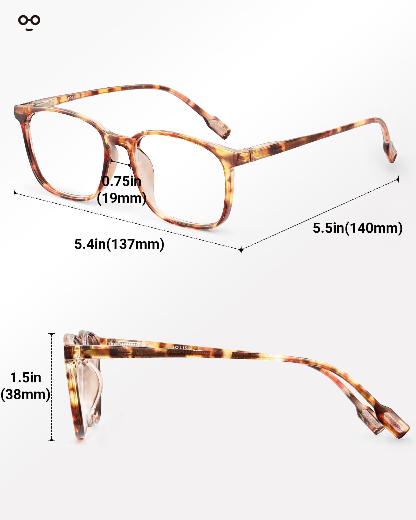JOLISU 5-pack lightweight women reading glasses for all day comfort.