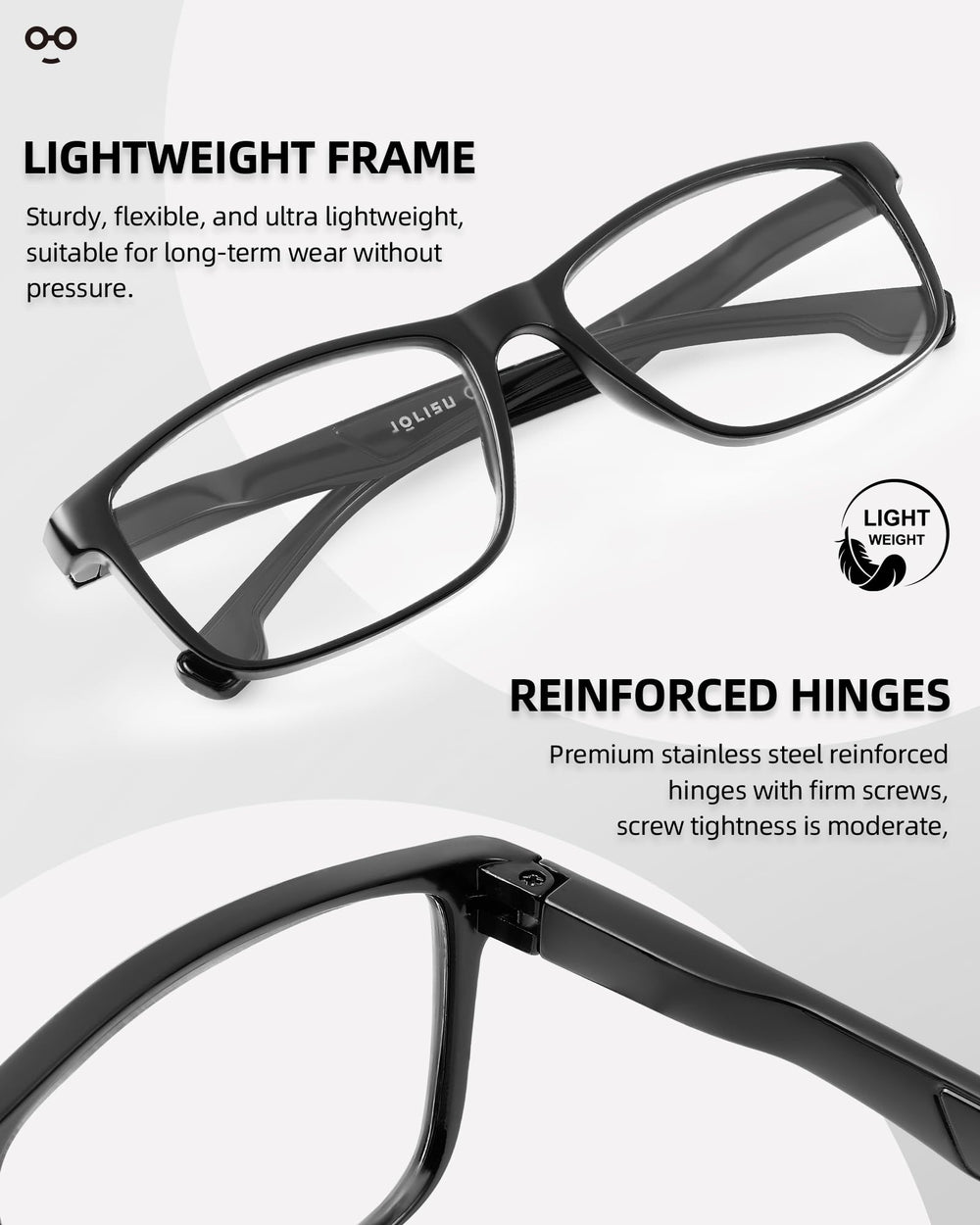 JOLISU blue light blocking glasses lessen eye fatigue during device use.