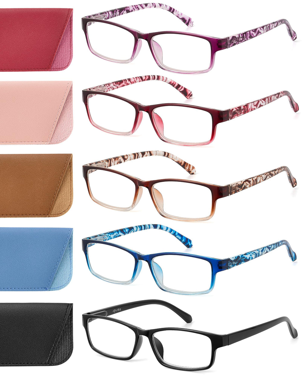JOLISU Fashionista Readers leather pouches protect glasses on the go