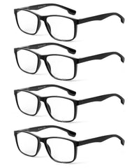 JOLISU four-pack reading glasses with blue light blocking for digital use