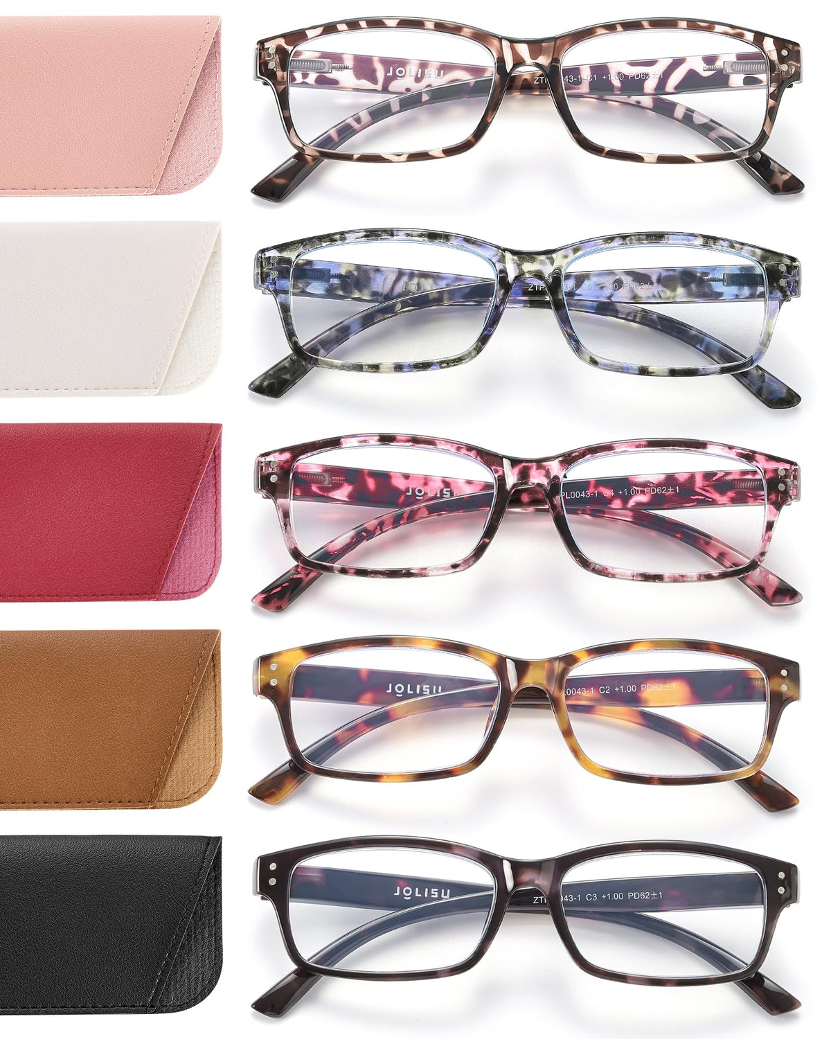 JOLISU tortoise-shell reading glasses blocking blue light for long screen sessions