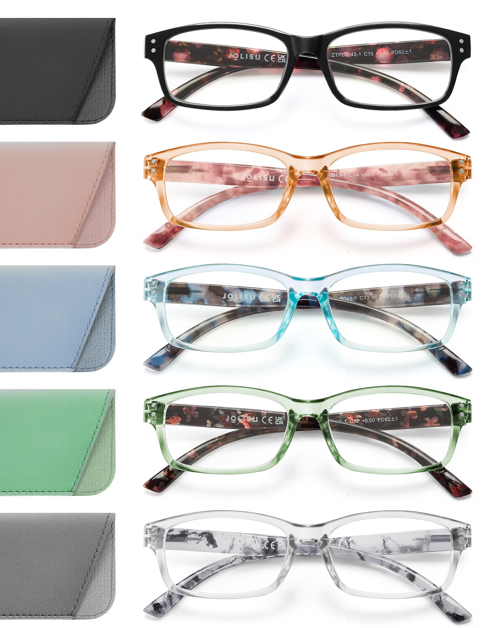 JOLISU blue light blocking reading glasses with precise lenses for screen comfort.