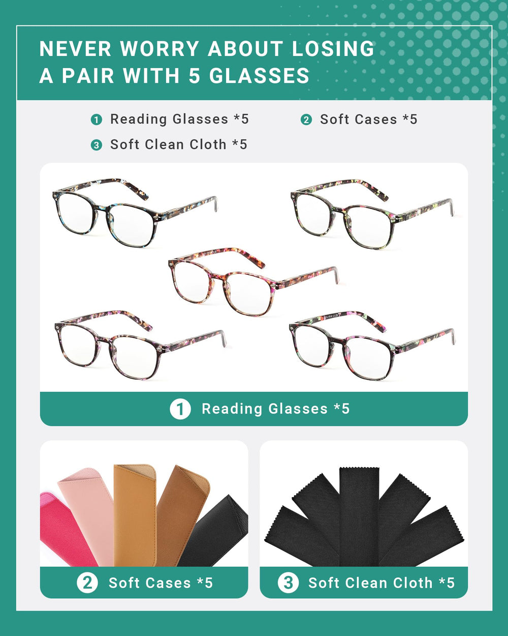 JOLISU reading glasses on a desk ready for work or study.