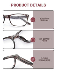 JOLISU blue light blocking lens highlights UV400 protection and reduced screen glare for digital tasks.
