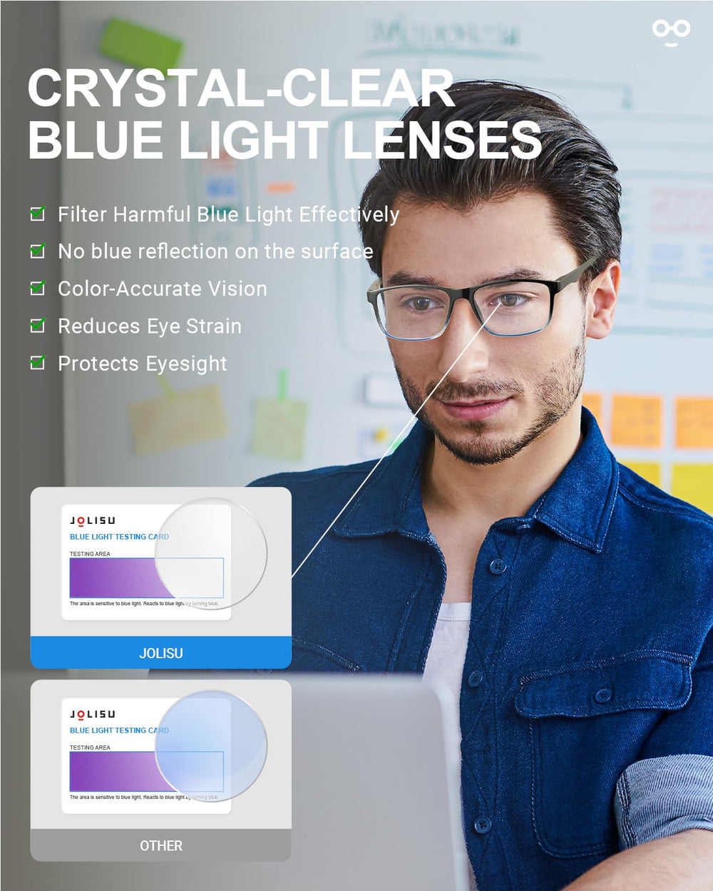 JOLISU scratch-resistant lenses withstand daily wear and cleaning