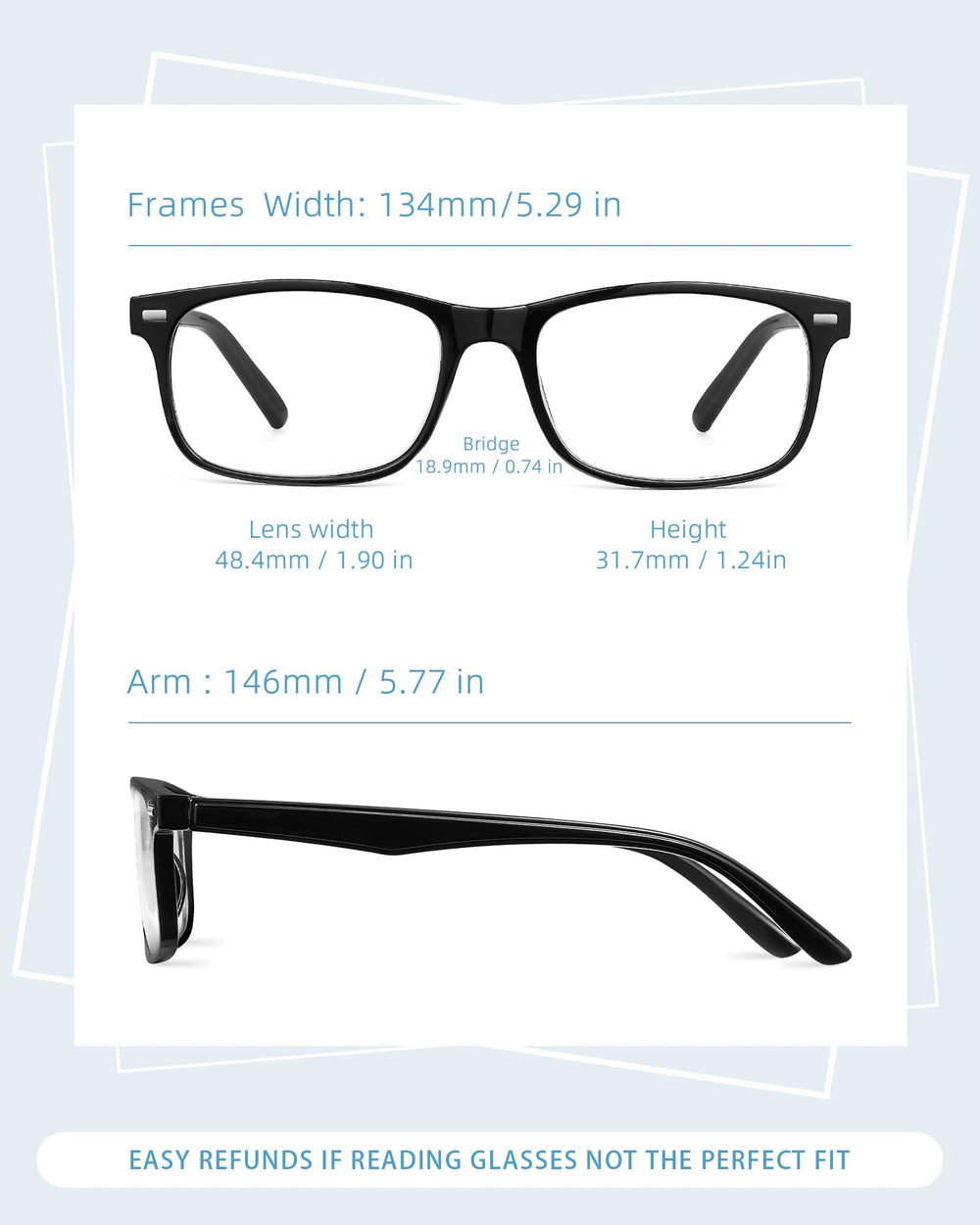 JOLISU spring hinges provide ultra-light comfort for all-day wear.