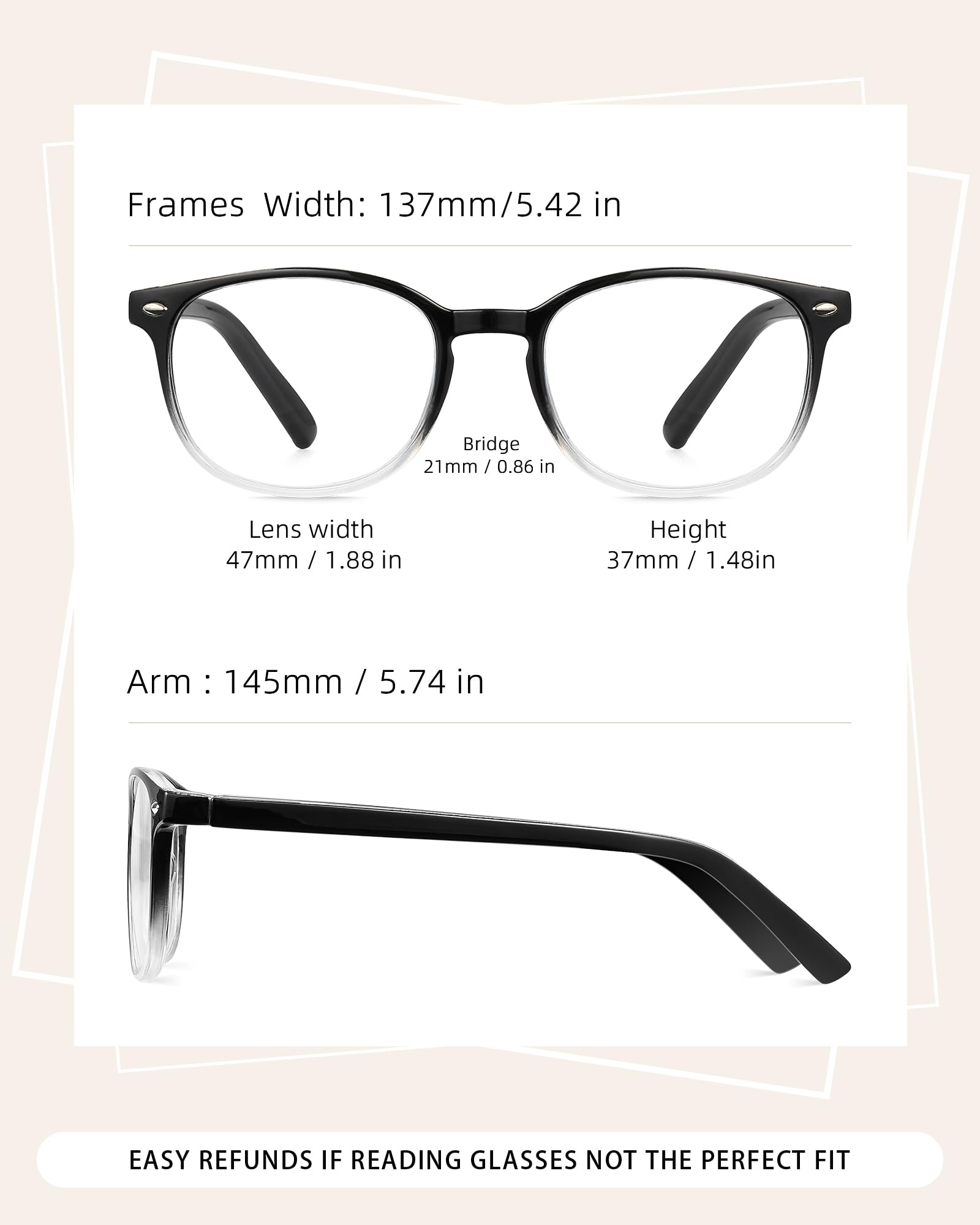 JOLISU women's spring hinge glasses offering flexible fit for long work sessions