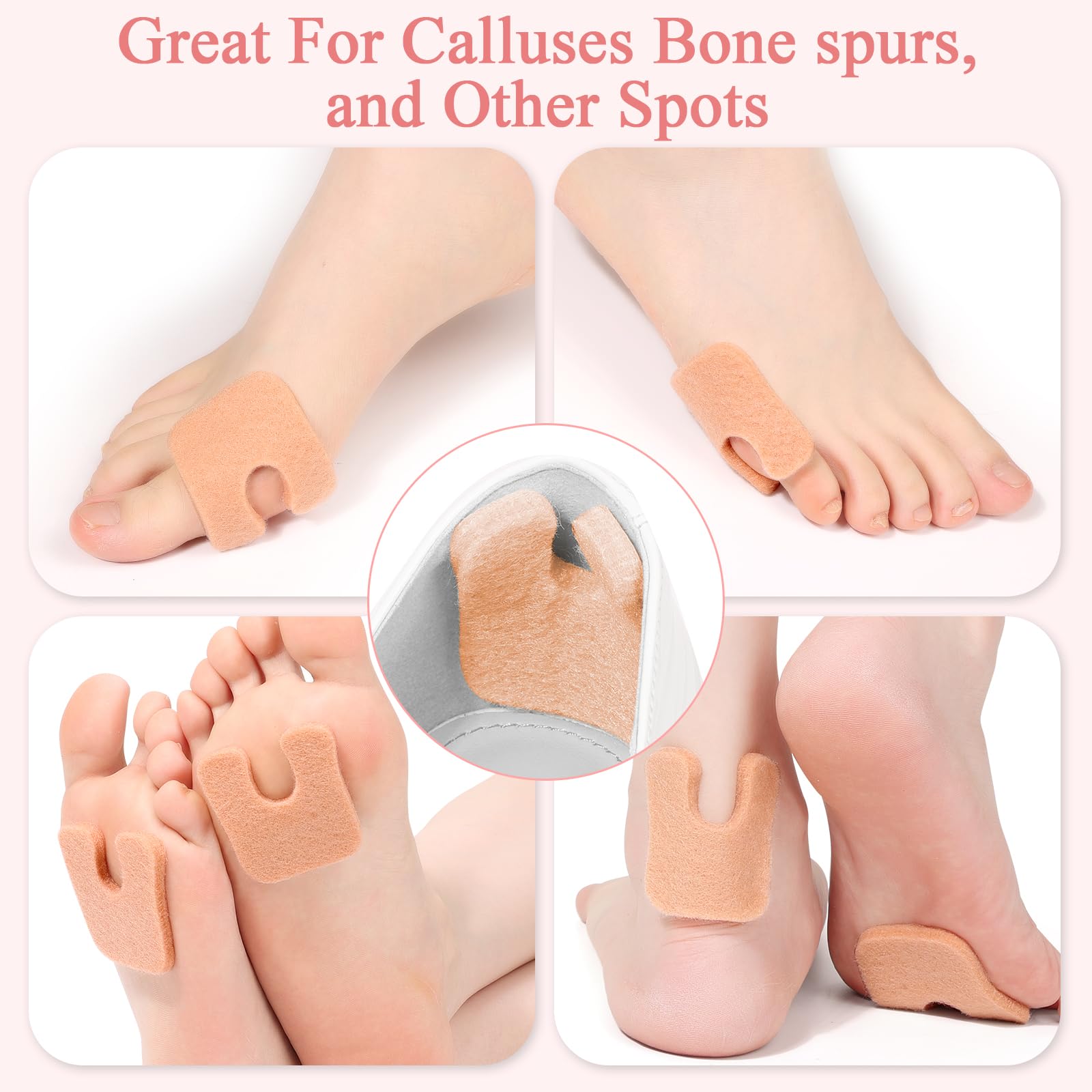 Jollidecor brown U-shaped pads blend discreetly with footwear.
