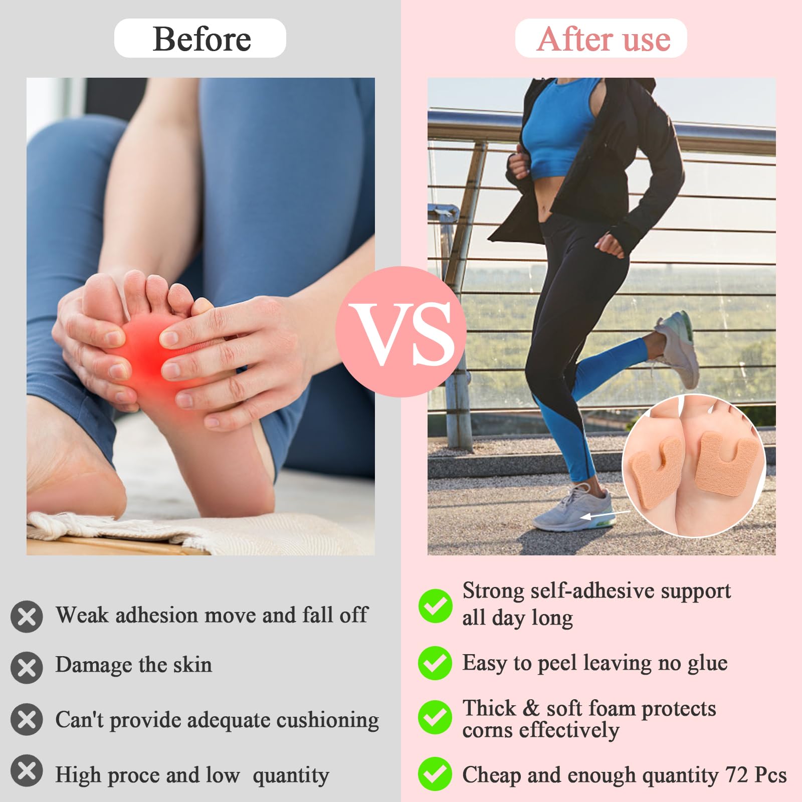Jollidecor pad worn on the foot to protect calluses.